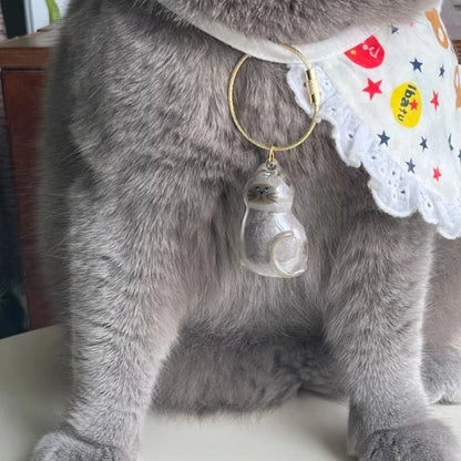 Ginger Cat Keychain Pendant – Siamese Calico Backpack Charm, Hair Storage Box Hanging Pet Grooming Travel Accessory