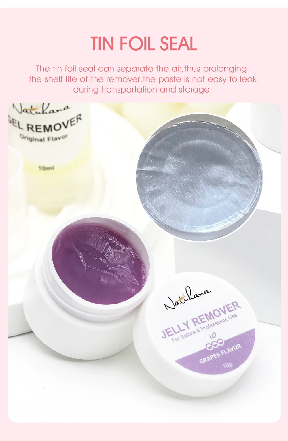 NATUHANA Eyelash Extension Jelly Remover – Fast, Safe, Non-Irritating Gel Glue Remover for Makeup