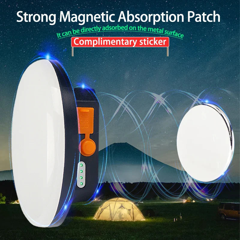 MOSLIGHTING Rechargeable Tent Lantern - Portable Emergency Night Market Light for Outdoor Camping, LED Bulb Lamp Flashlight for Home