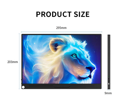 13.3 Inch 2.5K Portable Monitor – 2560x1600 External Display for Gaming, Laptop, PS3/PS4, Switch, Mini PC, Tablet
