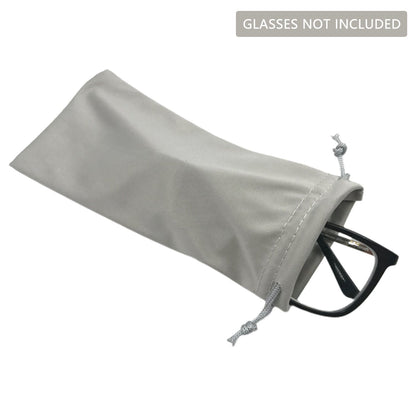 Microfiber Glasses Pouch – Soft Drawstring Eyewear Case 9×18cm, Solid Color Elastic Fabric Organizer