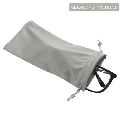 Microfiber Glasses Pouch – Soft Drawstring Eyewear Case 9×18cm, Solid Color Elastic Fabric Organizer