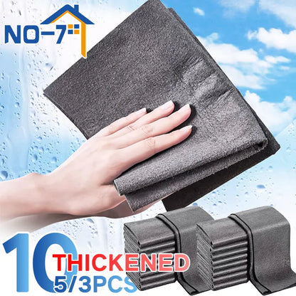 Thickened Microfiber Glass Cleaning Cloth - Reusable and Lint-Free Towel for Kitchen, Glass, and Car Cleaning