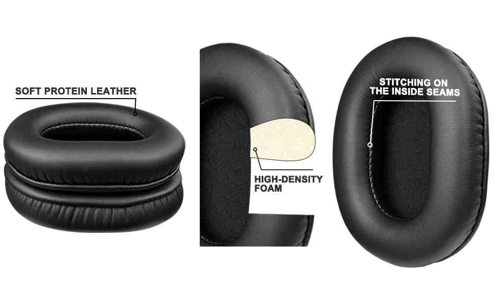 KUTOU Replacement Ear Pads for Audio Technica ATH M50X/M70/M40X/M30X & 7506 – Soft Cushion Covers