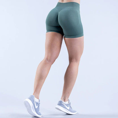 Women’s Impact Seamless Yoga Shorts — Scrunch Bum Low Waist Butt-Lifting Gym & Running Workout Leggings