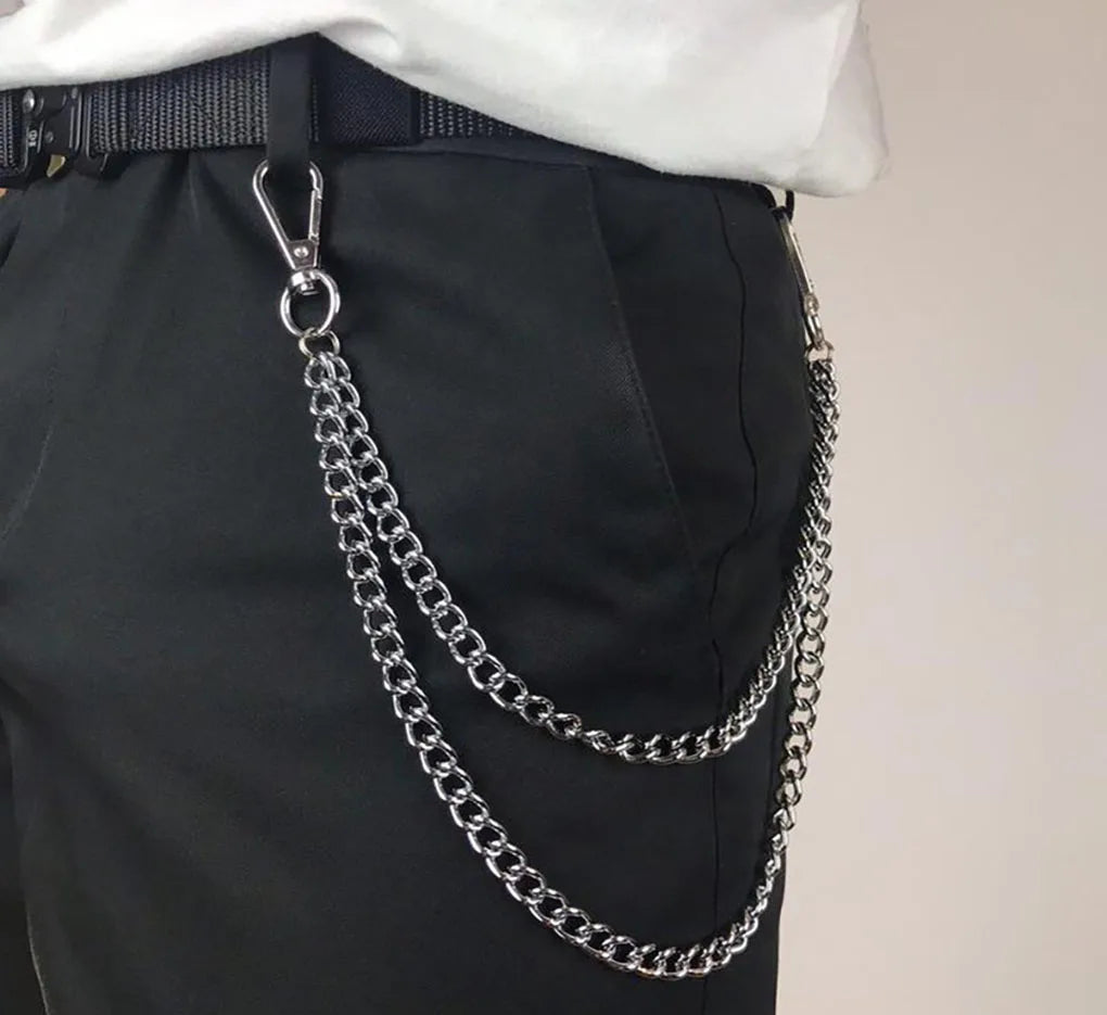 Punk Metal Waist Chain for Jeans – Hip-Hop Fashion Pants Accessory Pendant