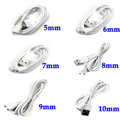2-Pin 8mm Magnetic Charging Cable Connector – Universal Replacement Adapter for Beauty Instruments & Smart Devices, Single Piece