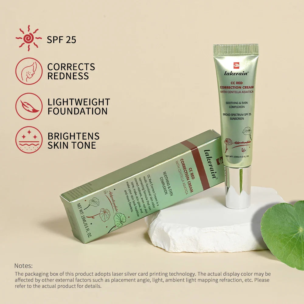 CC Cream Centella High Coverage Foundation — Color-Changing Liquid Base Makeup for Face, Korean Style