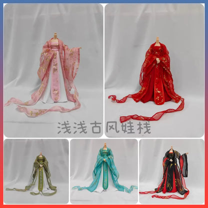1/6 Scale Hanfu Fairy Princess Costume – Ancient Outfit for 12-Inch Female Action Figure Body