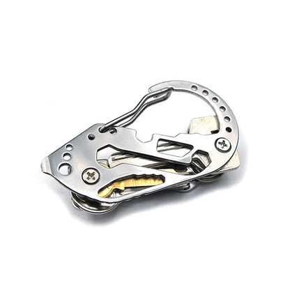 Portable Key Holder Keyring Wallet - EDC Pocket Key Organizer with Bottle Opener for Outdoor Sports, Car Key Chain Collector