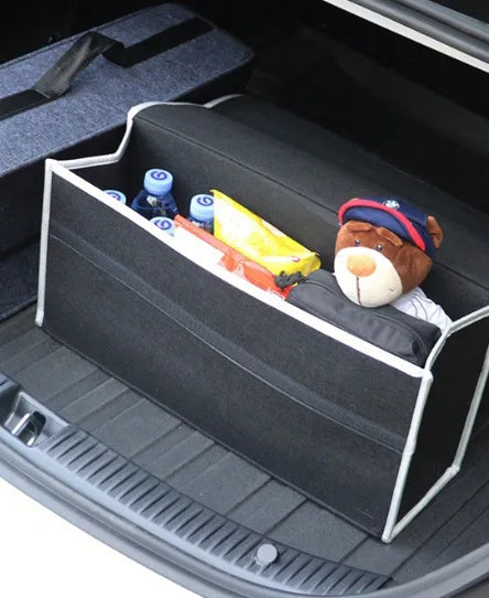 Anti-Slip Compartment Boot Storage Organizer – Soft Felt Car Trunk Organizer & Tool Storage Box, Car Accessories