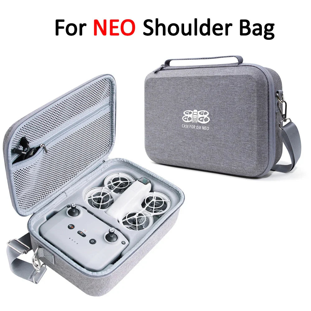 Portable Carrying Case for DJI NEO Drone – Shockproof Storage Bag with Shoulder Strap for Remote & Battery Accessories