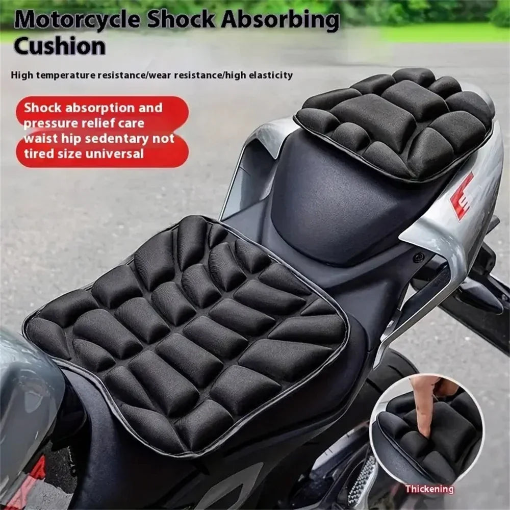 Universal Motorcycle Seat Cushion - Thick Shock-Absorbing Heat-Insulating Comfort Pad