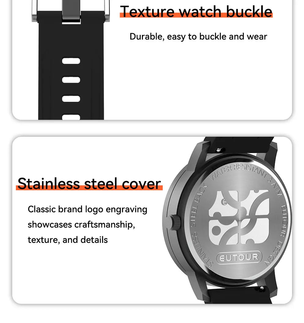 EUTOUR 2025 Magnetic Quartz Casual Watch – Simple Silicone Strap, Unisex Men’s Fashion Watch