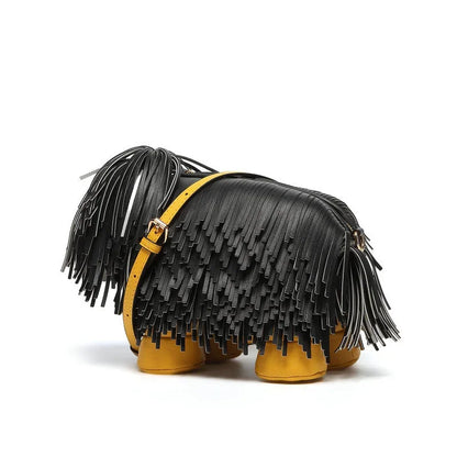 Women’s Luxury Designer PU Leather Crossbody Wallet – Cute Dog-Shaped Evening Handbag