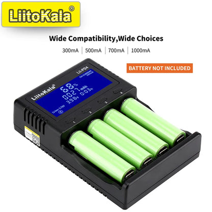 LiitoKala Lii-PD4/PD2 AC PD Charger – Fast Charging 4/2-Bay for 21700, 18650, AA & AAA Batteries with LCD & Multi-Protection