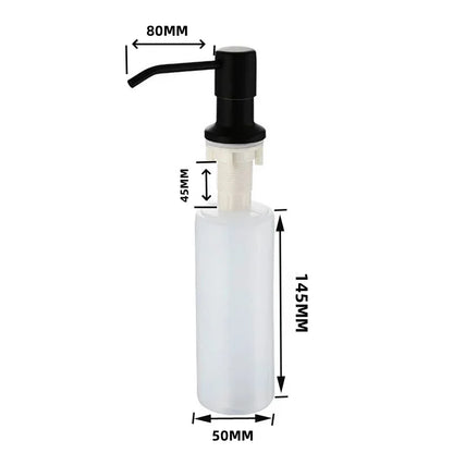 Stainless Steel Sink Soap Dispenser — 350ml Manual Liquid Soap & Lotion Pump, Kitchen Accessory