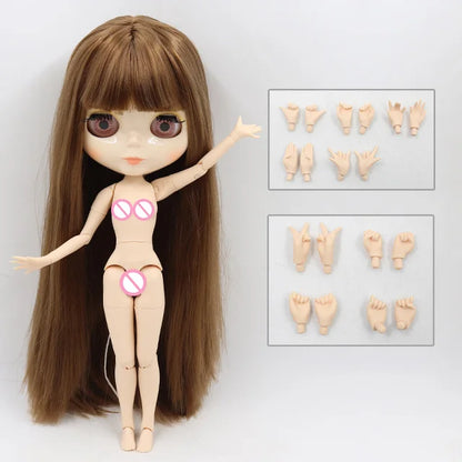 ICY DBS Blythe Doll 1/6 BJD Jointed Body — 30cm White Skin Anime Doll with Shiny & Matte Face, Special Price Gift Toy