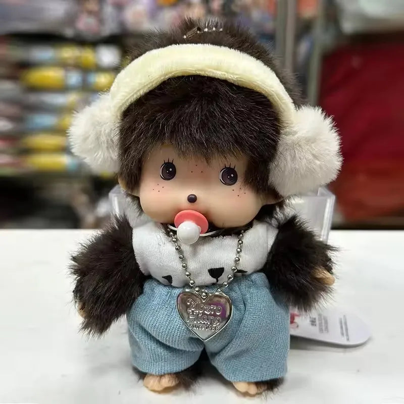 15cm DIY Monkey Plush Doll – Kawaii Dress-Up Pendant for Schoolbag, Cute Christmas & Children’s Gift