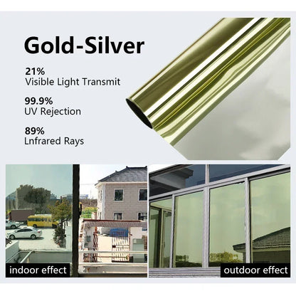 One Way Privacy Window Film - Anti UV Reflective Static Cling Glass Tint Vinyl