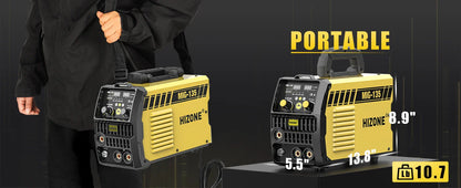 HIZONE 3-in-1 Mig Welding Machine – Intelligent Inverter Portable Welding Equipment 110V