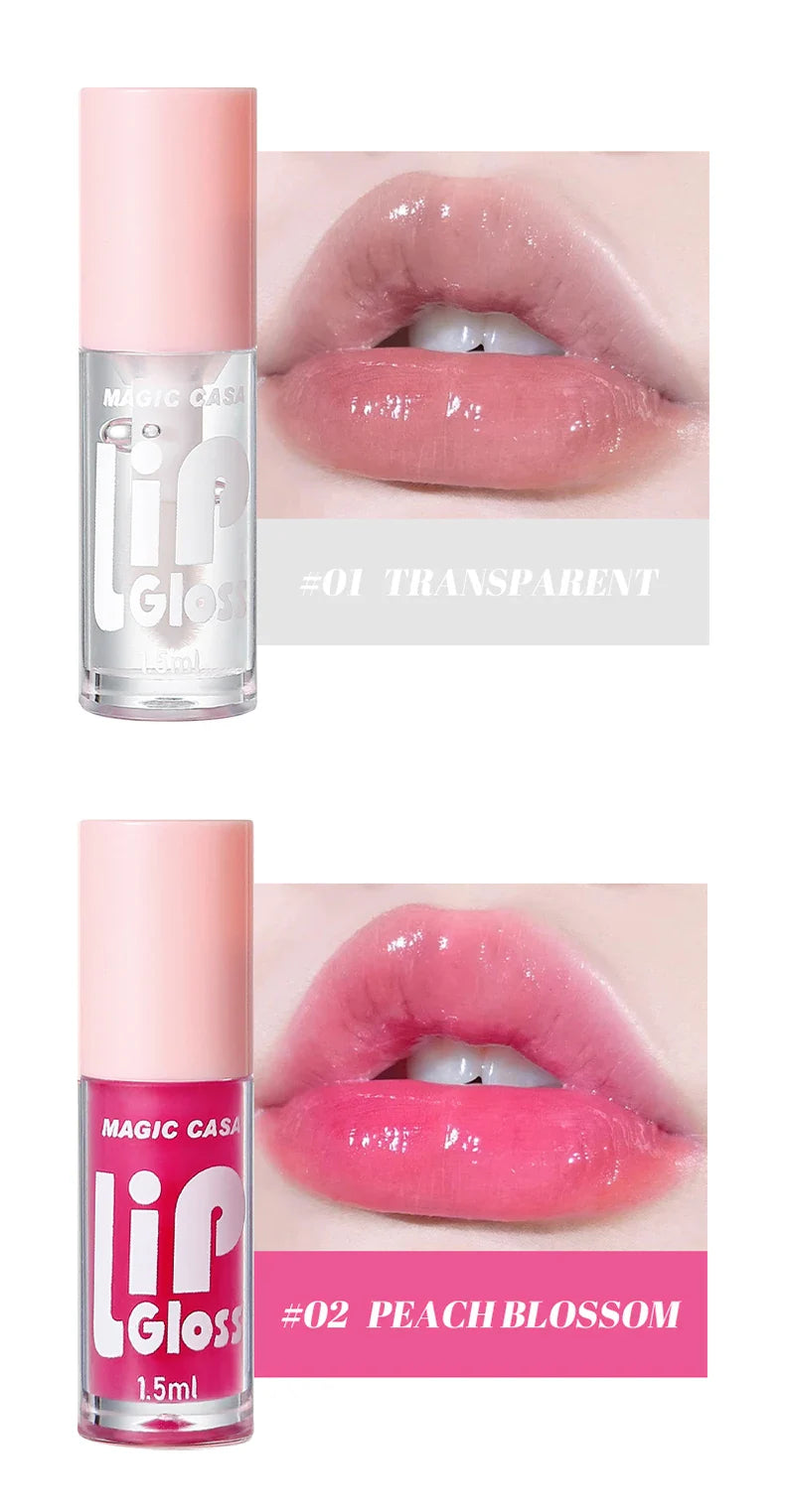 MAGIC CASA 6pcs Hydrating Jelly Lip Oil Set – Long-Lasting Moisturizing & Shimmering Liquid Lip Hydration