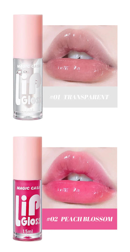 MAGIC CASA 6pcs Hydrating Jelly Lip Oil Set – Long-Lasting Moisturizing & Shimmering Liquid Lip Hydration