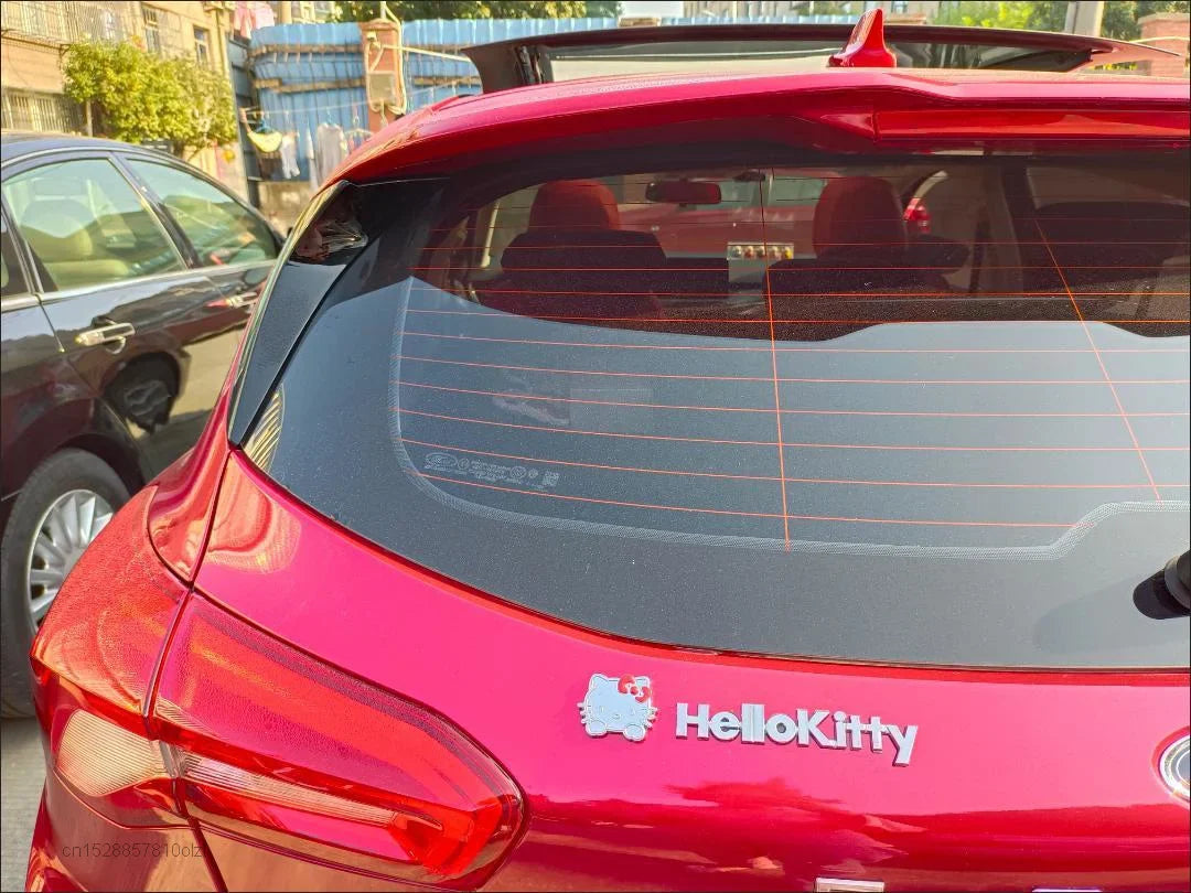Sanrio 3D Hello Kitty Car Stickers – Kawaii Anime Auto & Motorcycle Scratch Cover Decor, Cute Gift Accessory