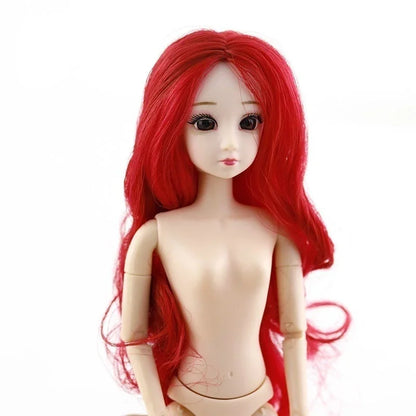 30cm Fashion Princess Babi Doll – 3D Eyes, 20-Joint DIY Plastic Doll for Girls, BJD Model