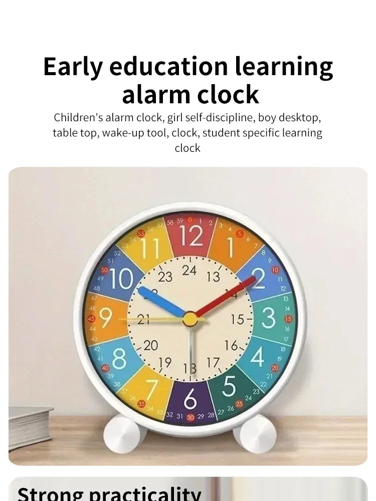 Early Learning Children’s Desktop Alarm Clock – Silent Wake-Up Clock for Bedroom & Living Room