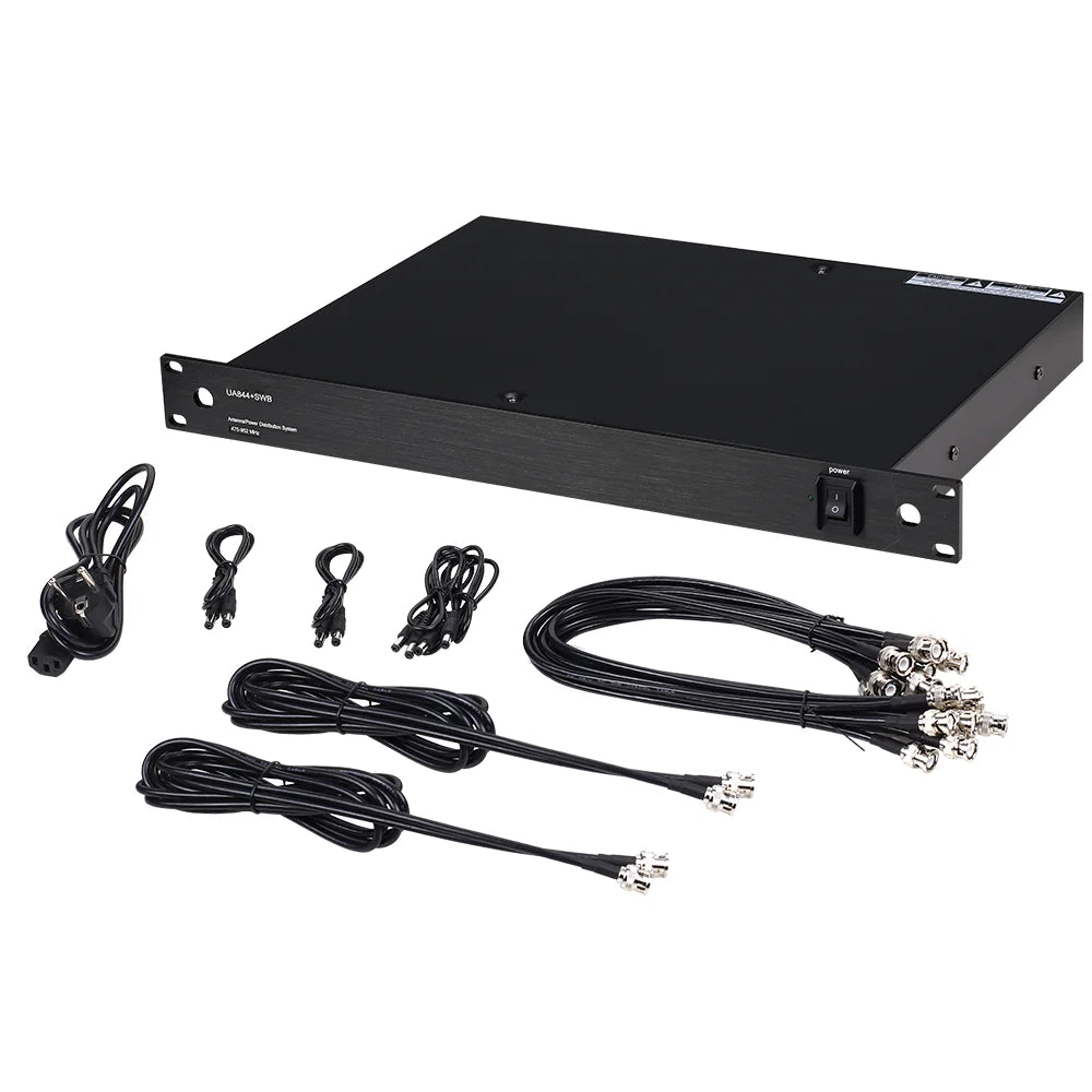 UA844 UA844+/LC Antenna Amplifier – 5 Channel UHF 470-952MHz Power Distributor for Wireless Microphone Systems