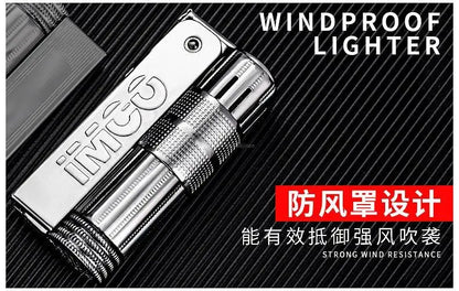 IMCO Aiku 6700 Metal Lighter – Austrian Retro Trench Design, Windproof Kerosene Lighter for Men’s Smoking Gift