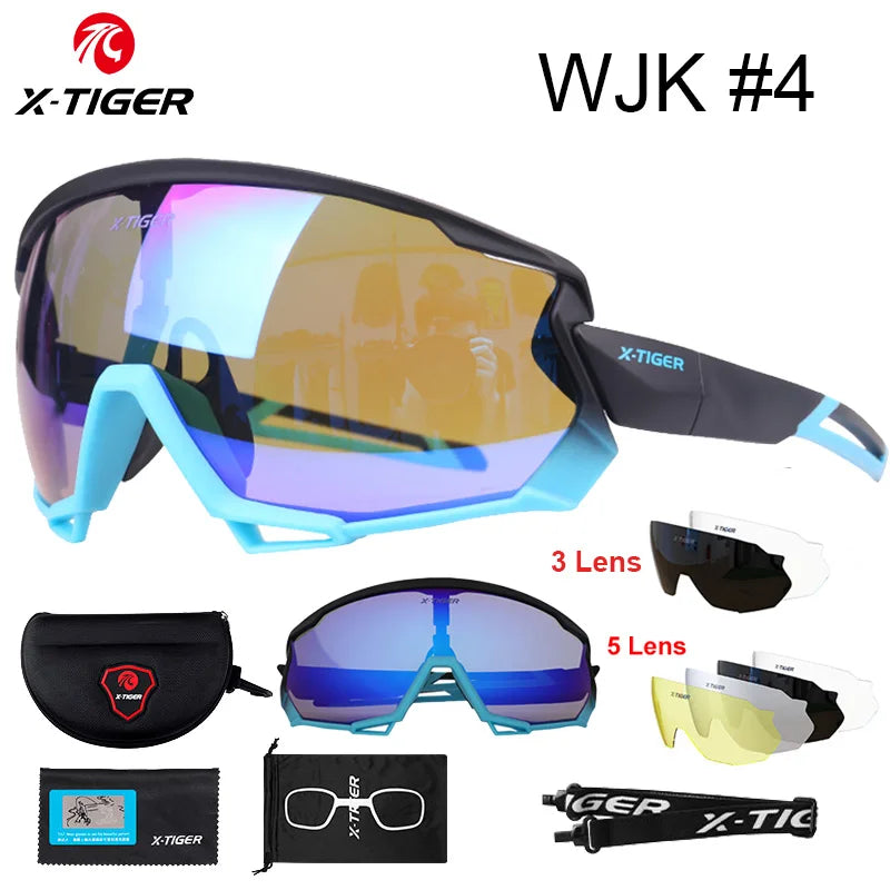 X-TIGER Polarized Cycling Glasses — Photochromic MTB & Road Bike Sunglasses for Sports