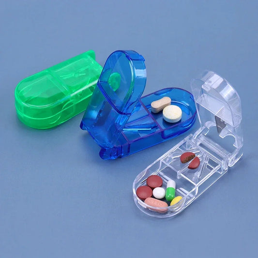 Portable Pill Cutter Box – Tablet Cutter & Medicine Holder for Easy Pill Splitting
