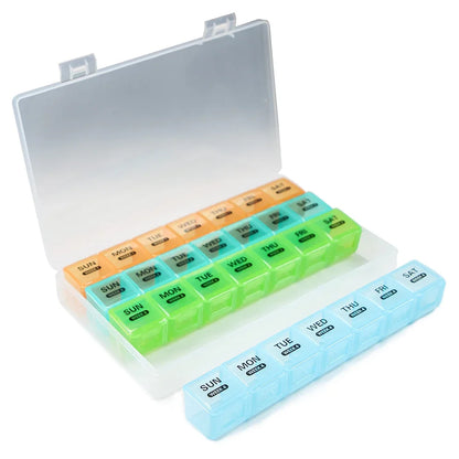 Monthly Pill Organizer – 28-Day Moisture-Resistant Case with Dust-Proof Box for Pills, Vitamins, and Fish Oil