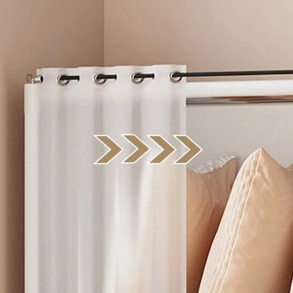 Multi-Layer Dustproof Storage Rack – Wardrobe Cabinet with Curtains | Multifunctional Portable Clothes Organizer