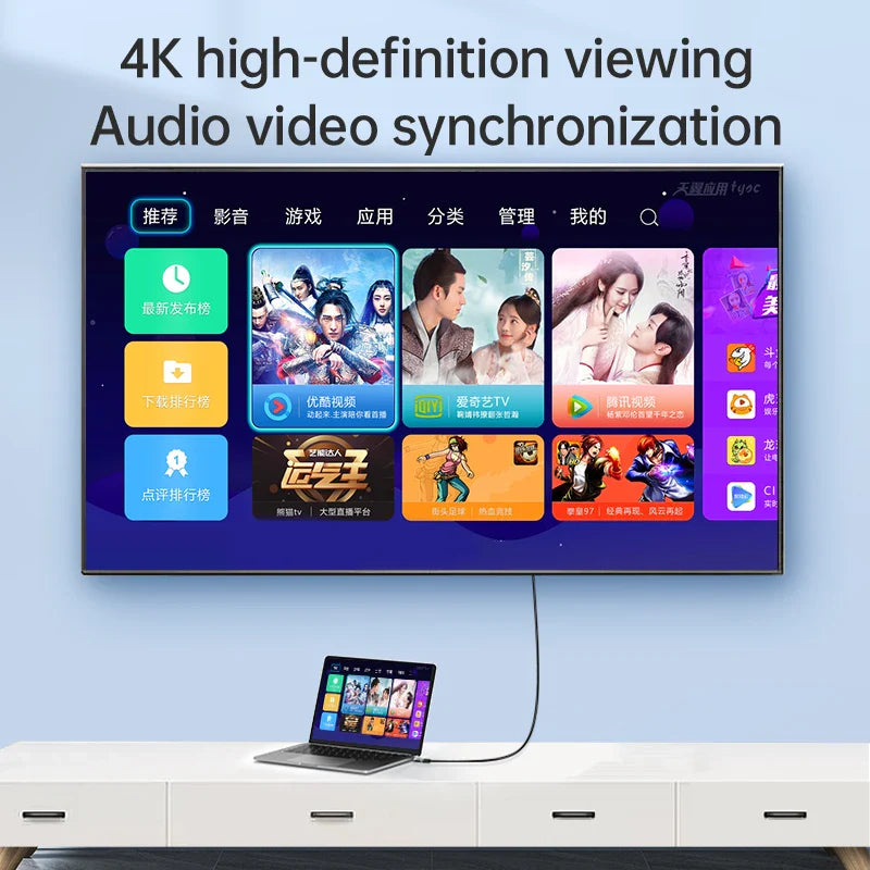 USB-C to HDMI Cable – 8K@60Hz, 4K@120Hz Type-C to HDMI Adapter for MacBook Air, iPad, HDTV, TV Converter