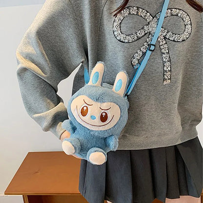 Fashion Cute Plush Doll Crossbody Bag — Multifunctional Phone Pouch & Toy, Versatile Birthday Gift for Girls
