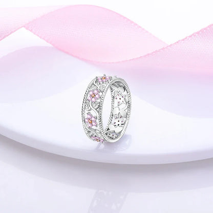 925 Sterling Silver Rings - Bow, Heart, Sun, Moon & Star Zircon Jewelry for Women, Birthday & Anniversary Gift