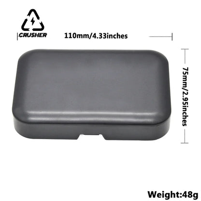 CRUSHER Rolling Paper Tobacco Box – 110mm×75mm Plastic Storage Case for Dry Herbs, Spices & Smoking Accessories