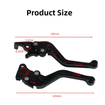Universal Alloy Motorcycle Brake & Clutch Lever Handles — CNC Modified Pair for Motorbike Adjustment