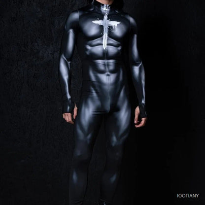Mechanical Muscle Zentai Bodysuit — Men’s Halloween Punk Cosplay & Carnival Costume 2025