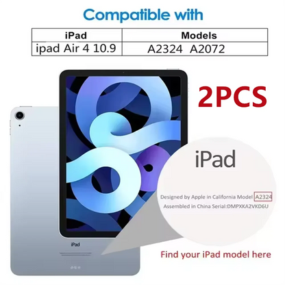 2PCS 9H Tempered Glass Screen Protector for iPad (10.2/9.7/10.5/10.9/11) Pro, Air & Mini – Anti-Scratch HD Protective Film