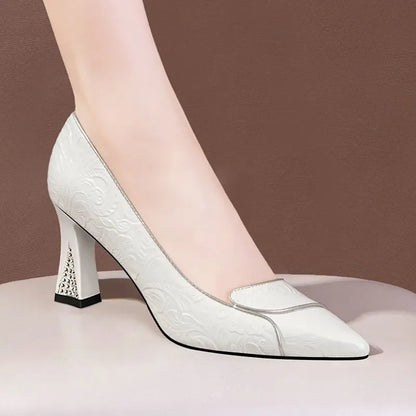 Cresfimix Women’s Pointed Toe Stiletto Heels – Beige High-Quality Spring Summer Shoes