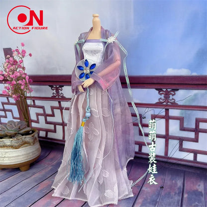 1/6 Female Doll Hanfu Outfit – Ancient Traditional Dress for 12-Inch Action Figures, Cosplay Model Toy