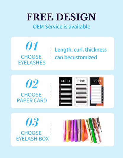 AGUUD 10-Tray Premade Volume Lashes – Super Fans with Needle Stem & Narrow Base for Eyelash Extensions