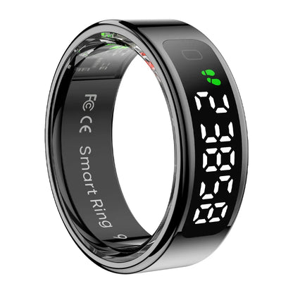 COLMI R12 Smart Ring 2025 – Display Screen Touch Control, Wireless Charging Health Tracker, 5ATM Waterproof for Men & Women