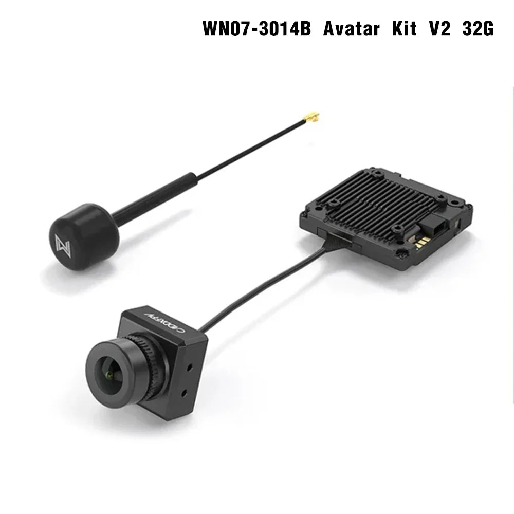 CADDX Walksnail Avatar HD Pro Kit V2 – FPV HD Kit with Gyroflow 8G/32G Camera for DJI
