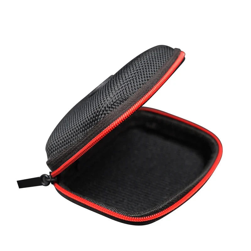 KZ Original PU Zipper Earphone Storage Bag – Portable Black Case for Earbuds, Accessories, and Cards