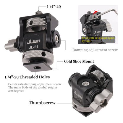 FOTGA Cold Shoe Monitor Mount Bracket – Universal QR Plate for DSLR/SLR Camera, Monitor, and Speedlite, 3KG Payload